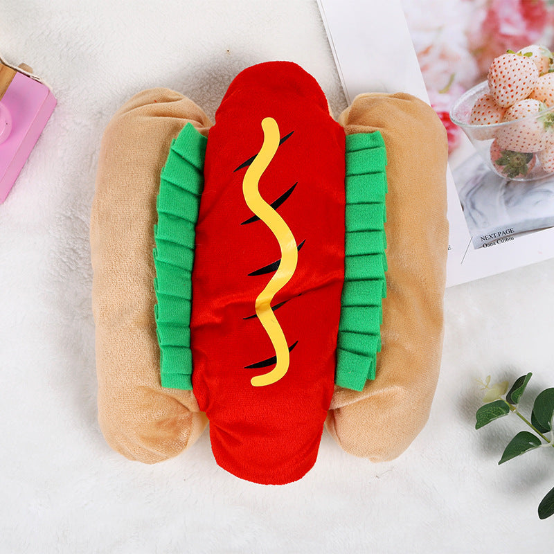 Hotdog Style Dog Cosplay Costume Funny Outfits
