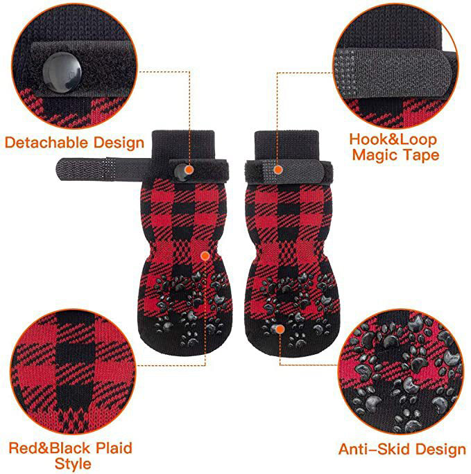 Christmas Dog Socks - 4 PCS