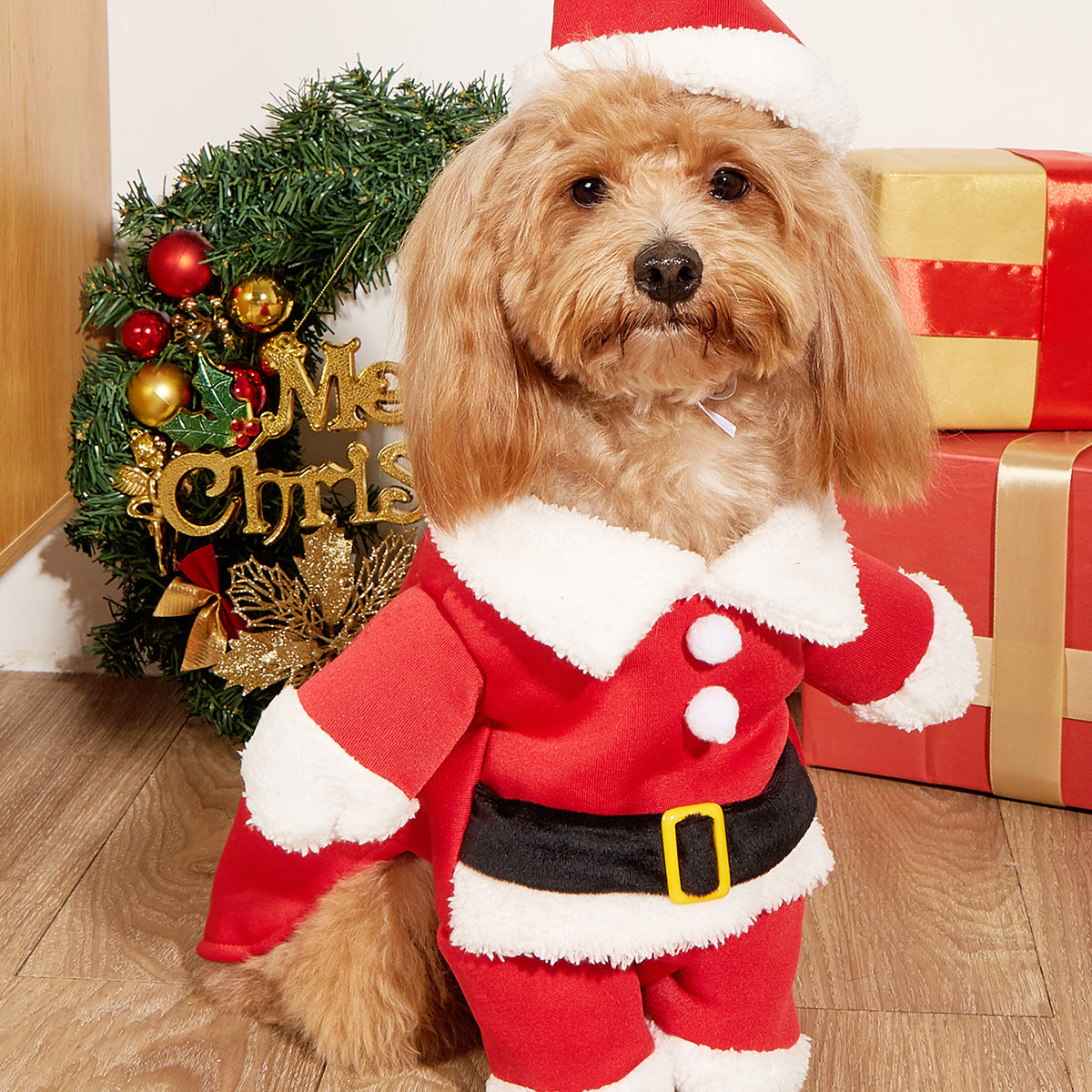 Chirstmas Santa Claus Dog Cosplay Costume