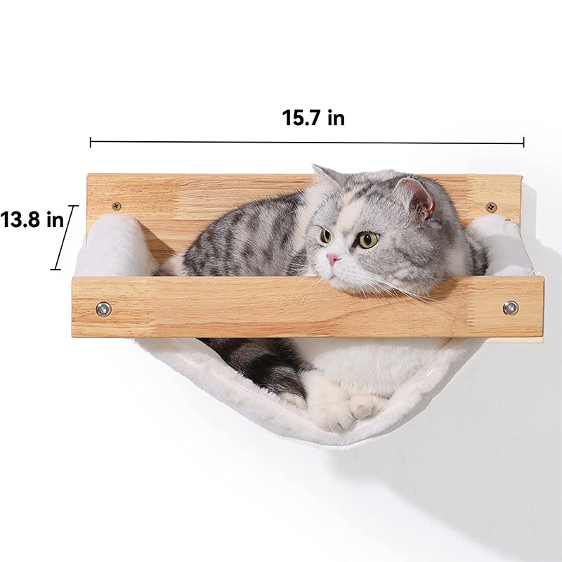 Multiple-Level Cat Hammock & Climbing Activity Center Wall-Mounted Cat Tree Shelves