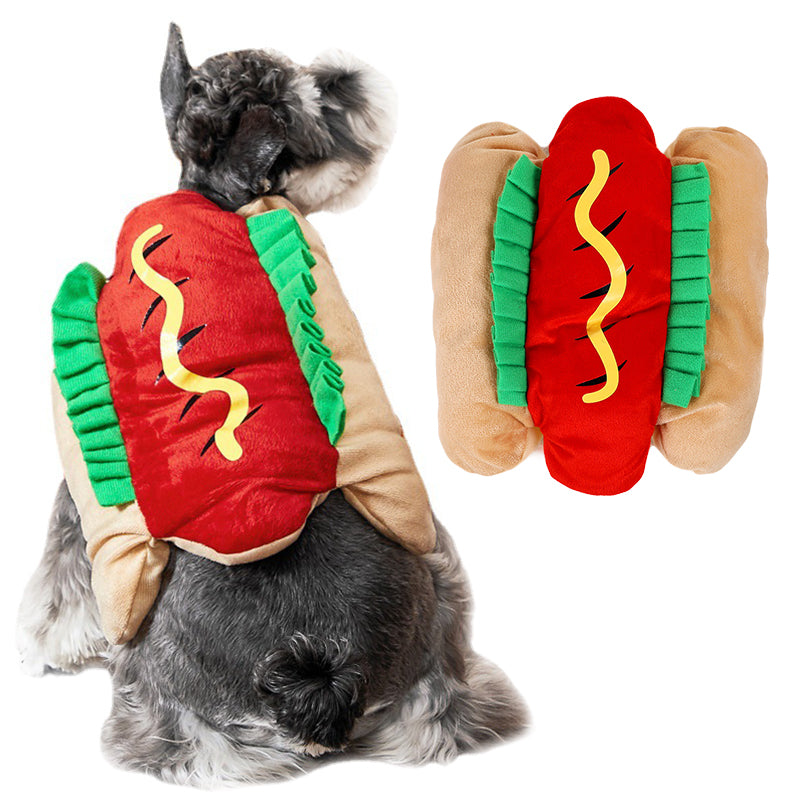 Hotdog Style Dog Cosplay Costume Funny Outfits