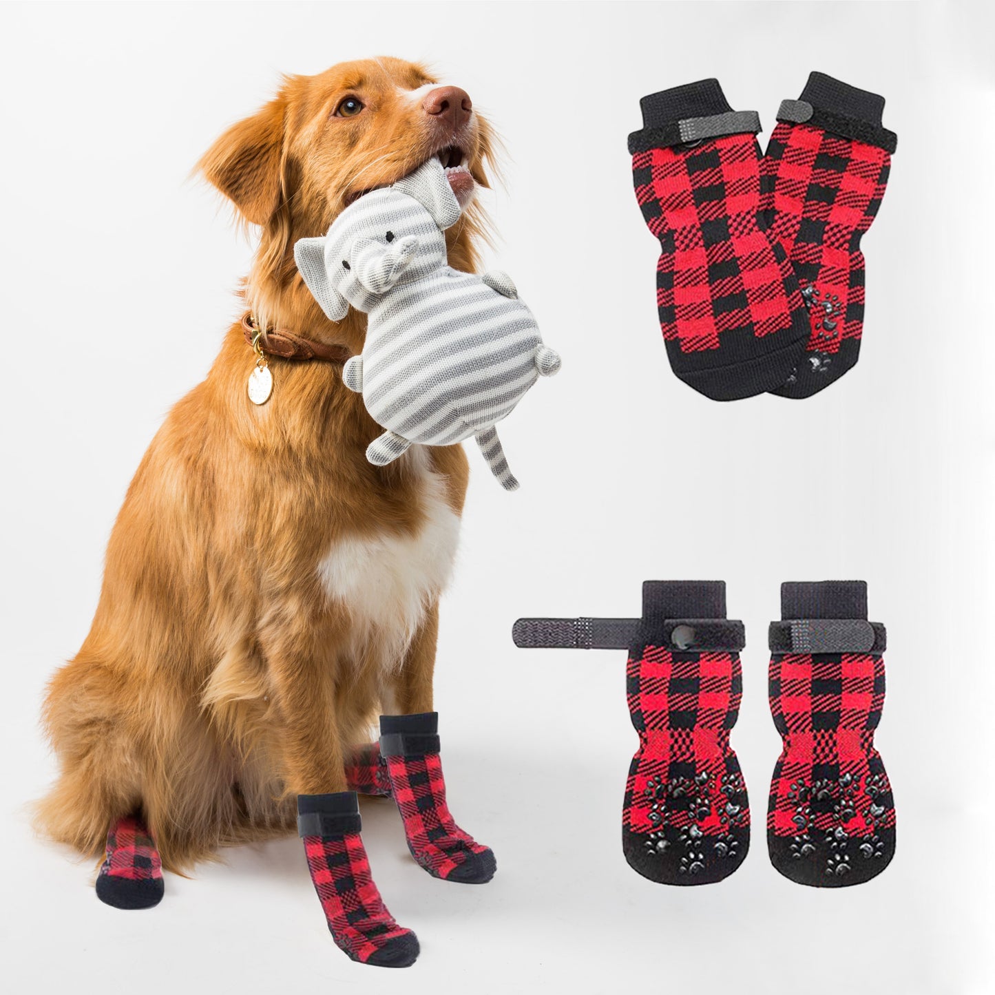 Christmas Dog Socks - 4 PCS