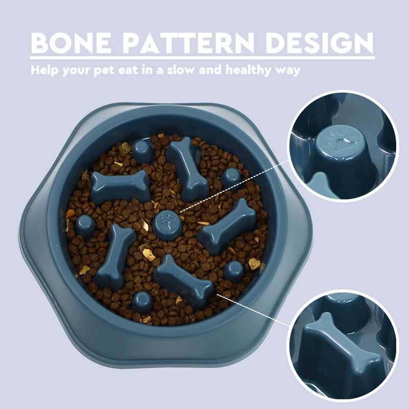 Dog Slow Feeder Bowl - Bone