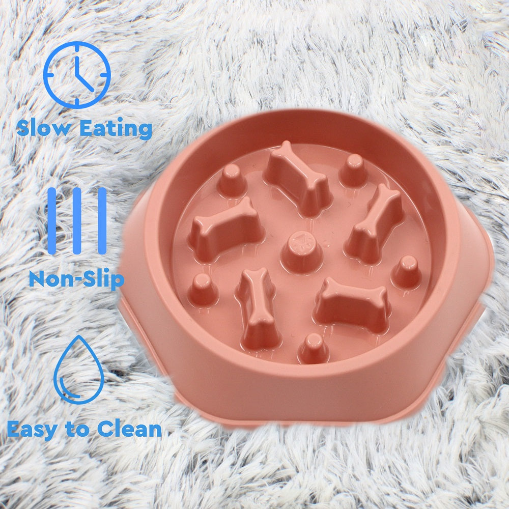 Dog Slow Feeder Bowl - Bone