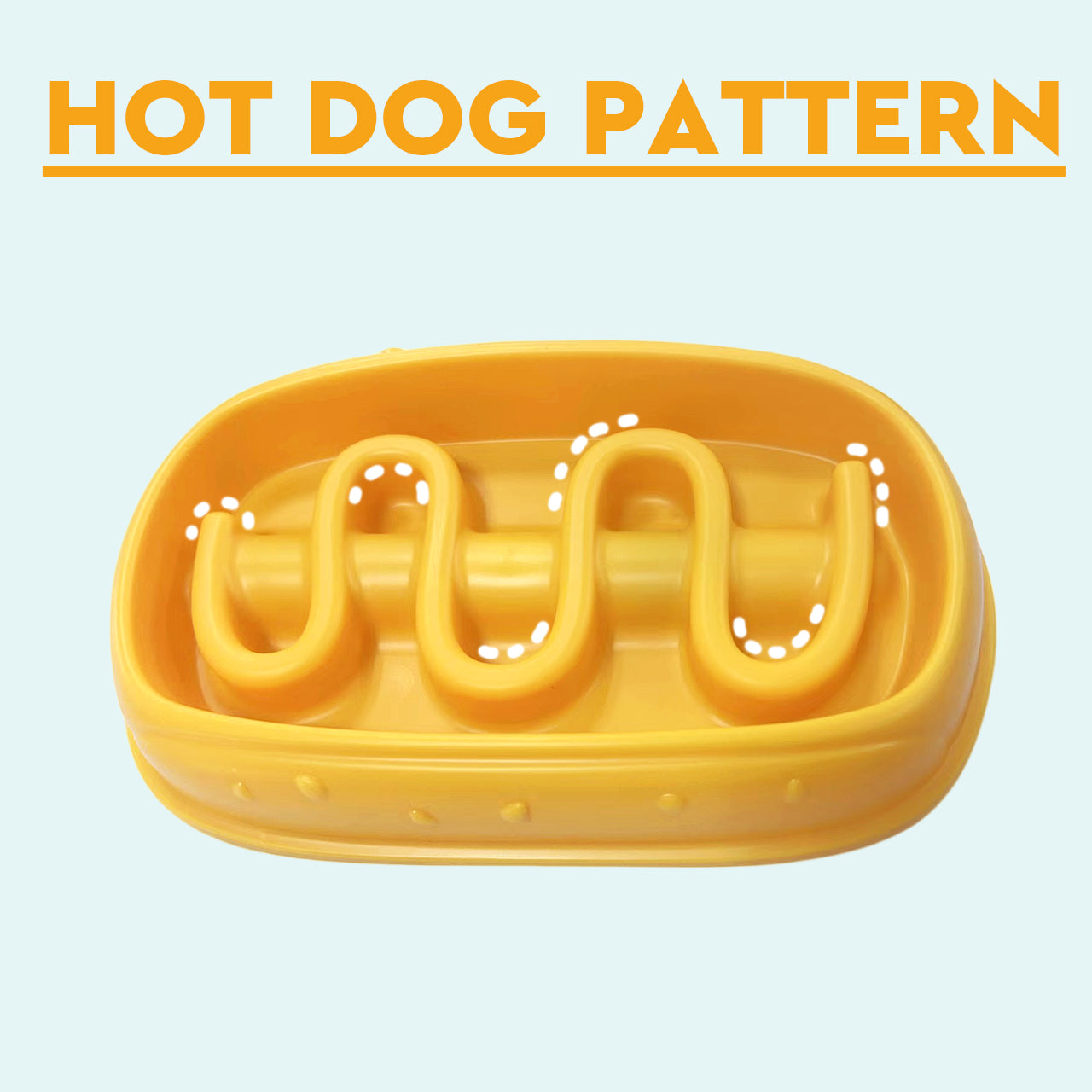 Dog Slow Feeder Bowl - Hot Dog