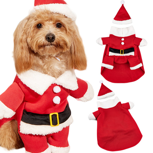 Chirstmas Santa Claus Dog Cosplay Costume