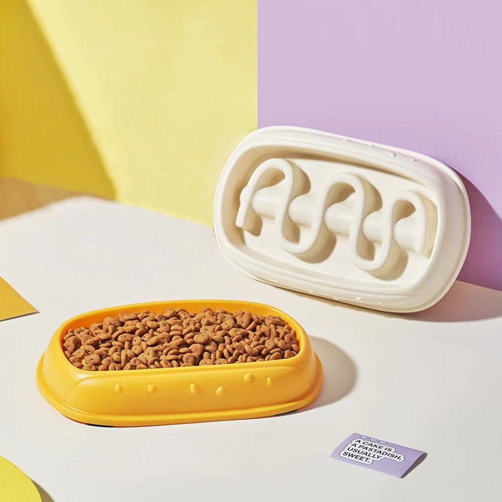 Dog Slow Feeder Bowl - Hot Dog