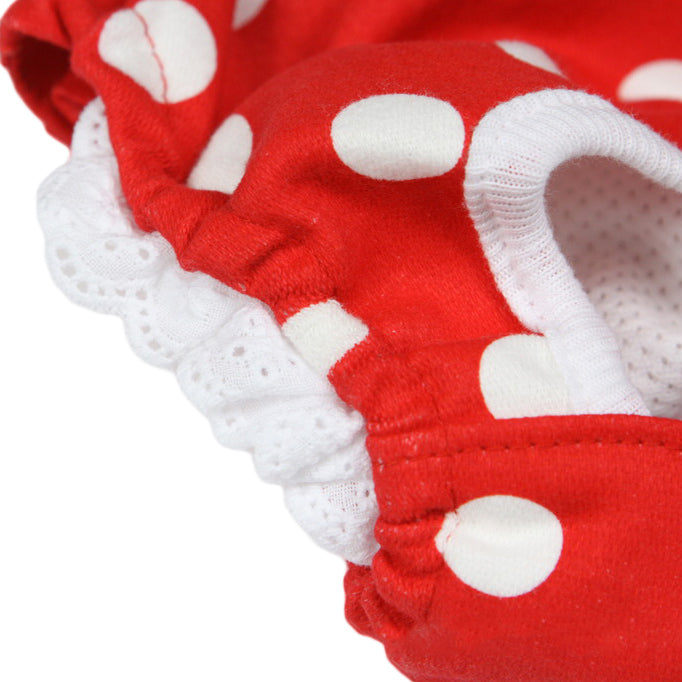 Females Dog Diapers - Red Polka Dots