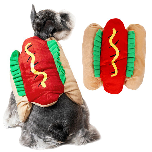 Hotdog Style Dog Cosplay Costume Funny Outfits