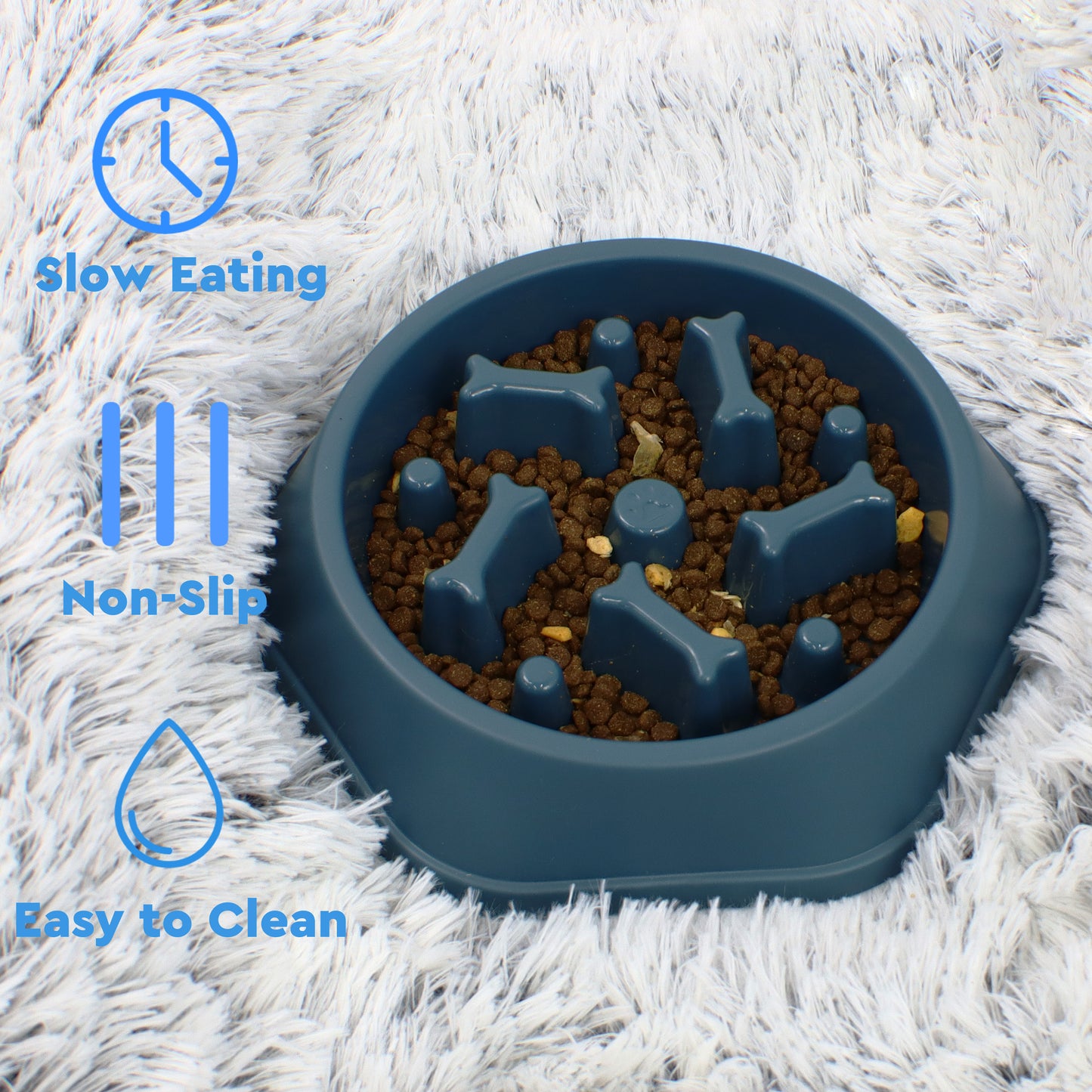 Dog Slow Feeder Bowl - Bone